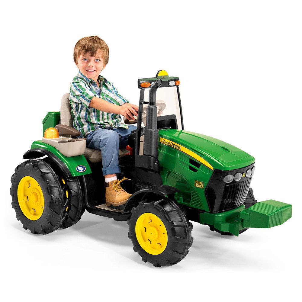 12V John Deere Dual Force Tractor Ride-On