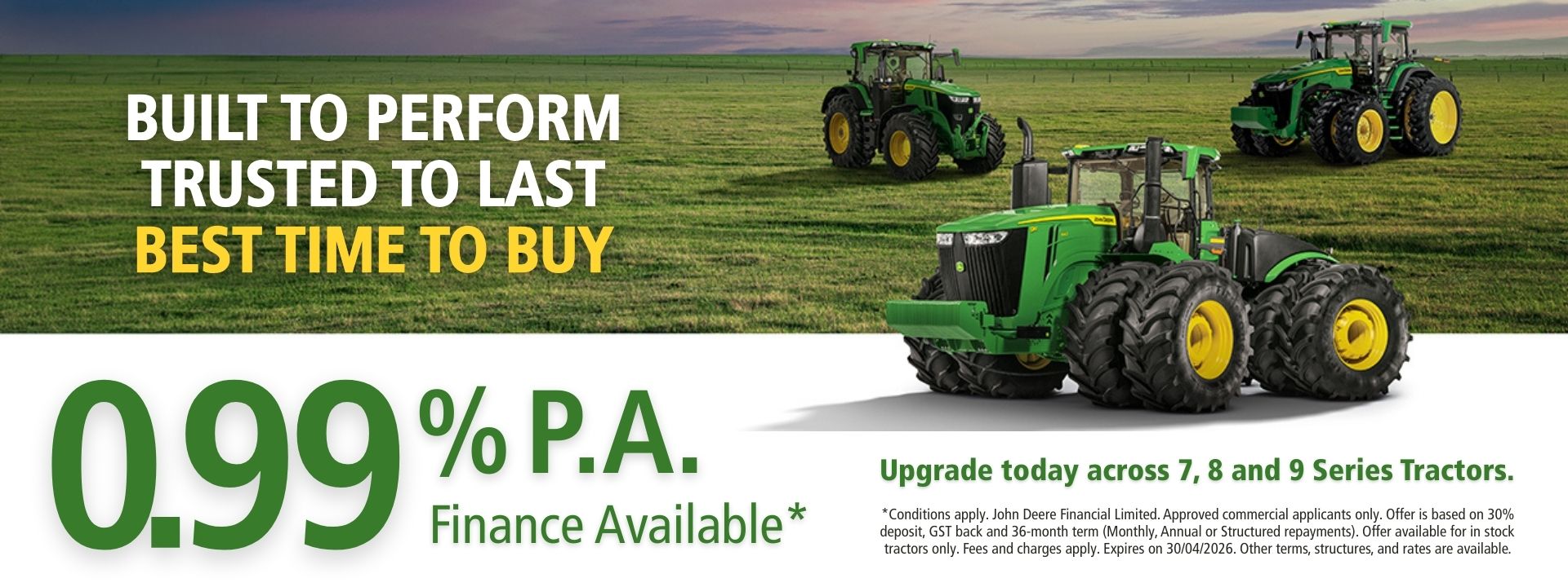 0.99 p.m. Tractor Finance