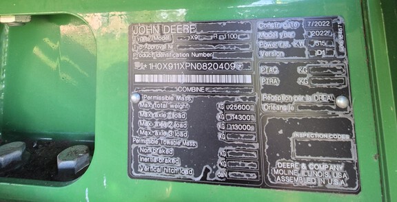 John Deere X9 1100 2022 image 15